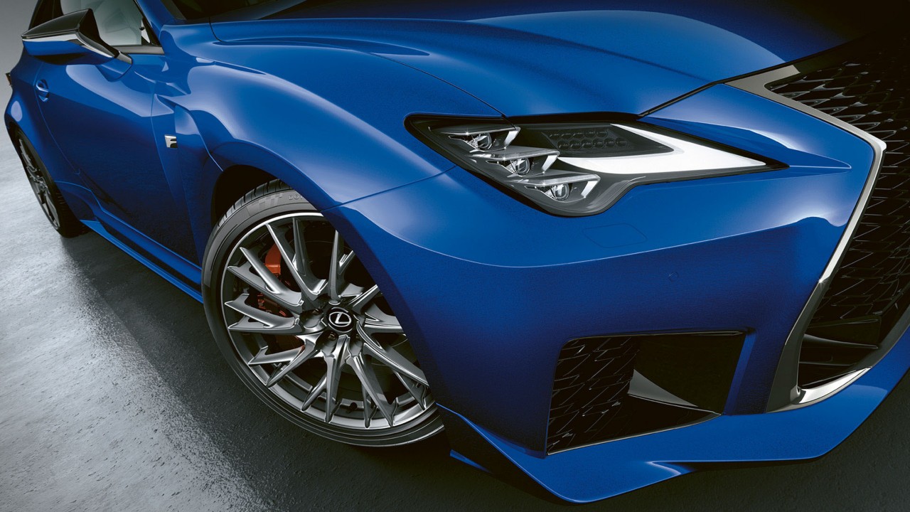 An exterior shot of a Lexus RC F