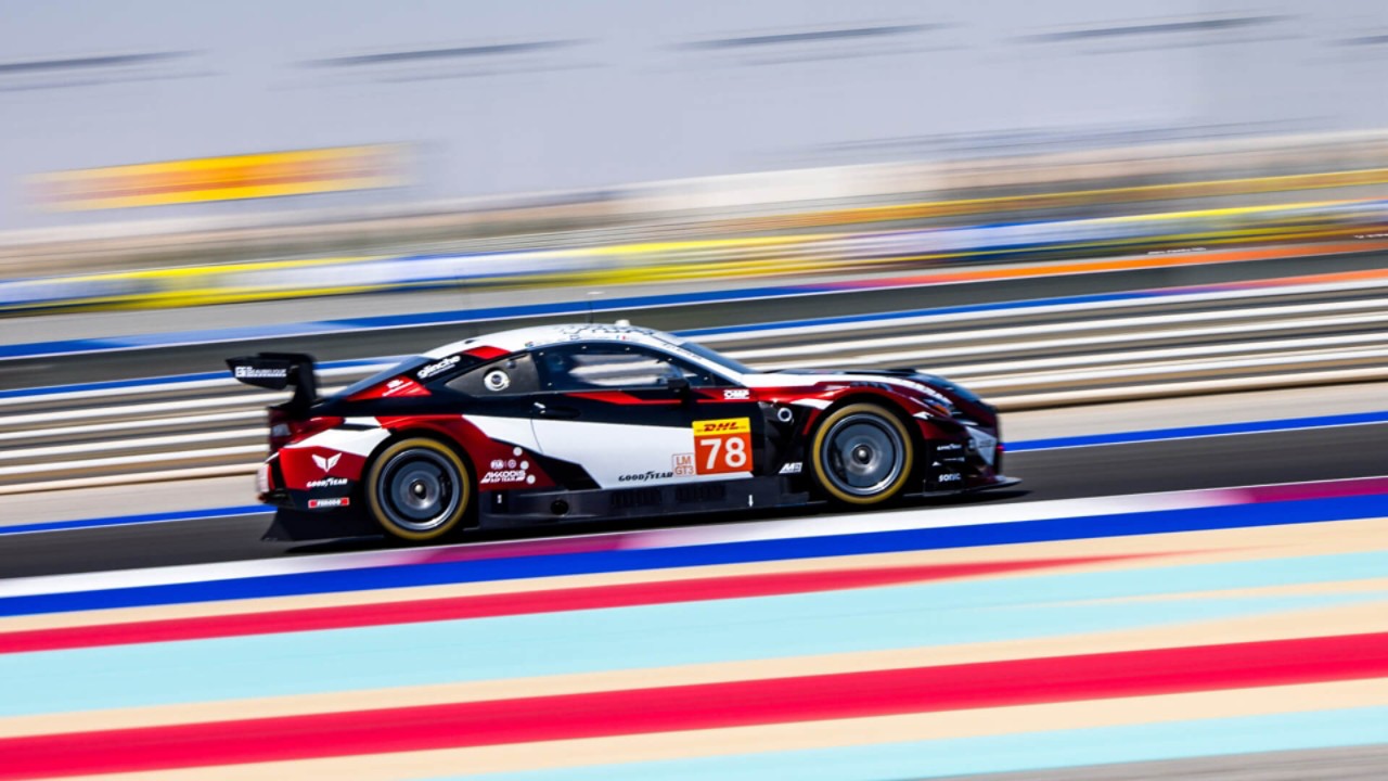 A Lexus RC F GT3 on a race track